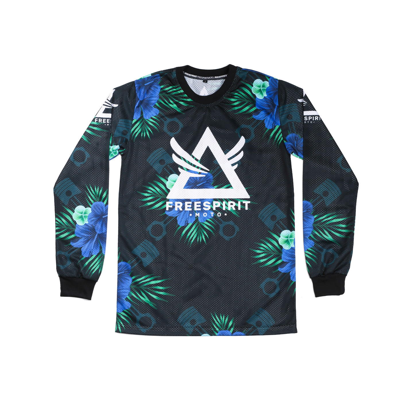 Floral Blue Riding Jersey