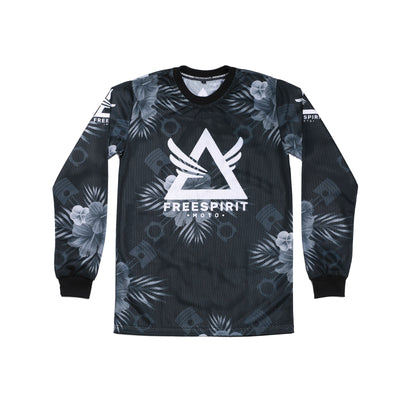 Floral Gray Riding Jersey
